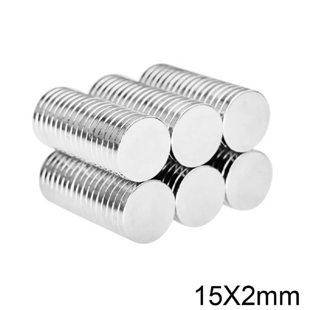 Imanes De Neodimio Modelo Disco 15mmx2mm Pack 10 unds