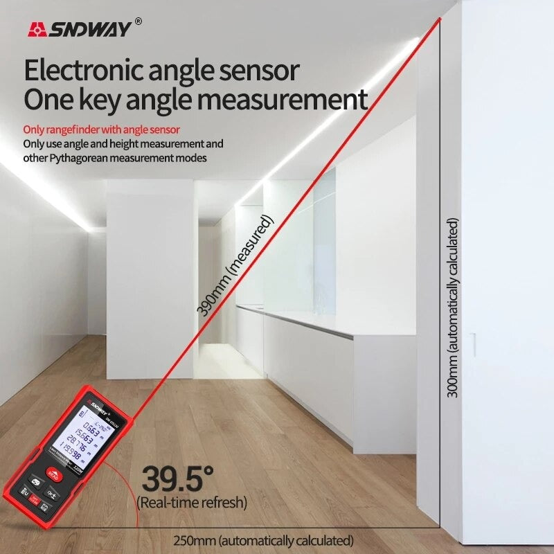 Medidor De Distancia Laser 50m con Nivel Digital SW-DS50 SNDWAY