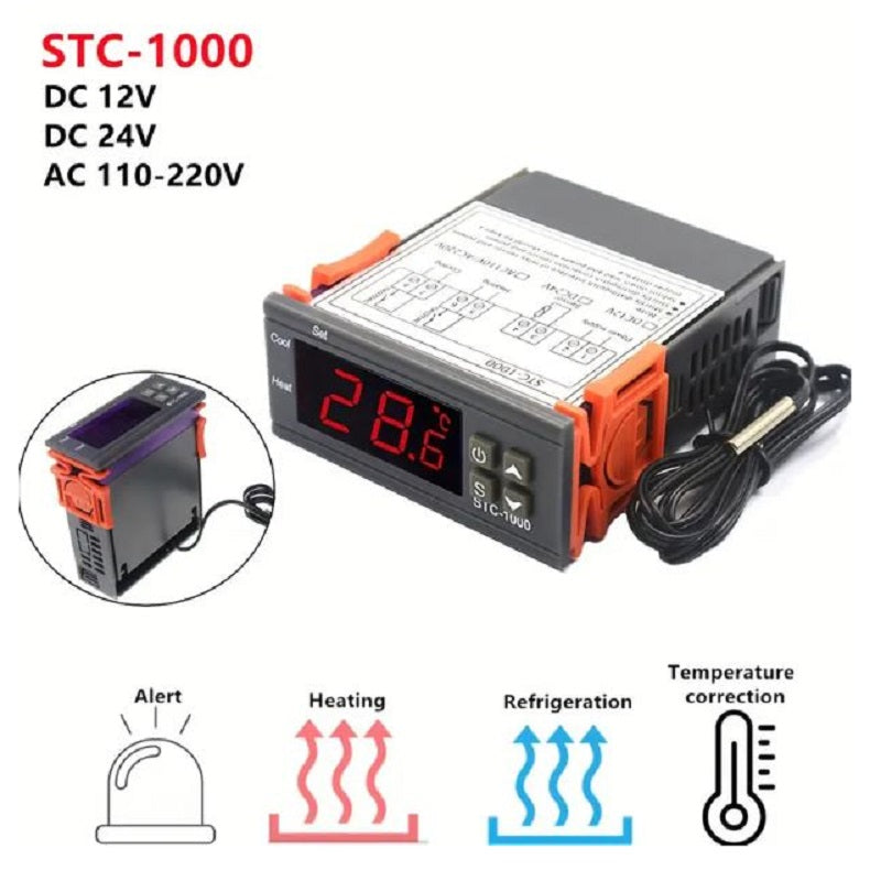 Termostato Digital C/ Sonda Incubadora STC-1000 220v Original