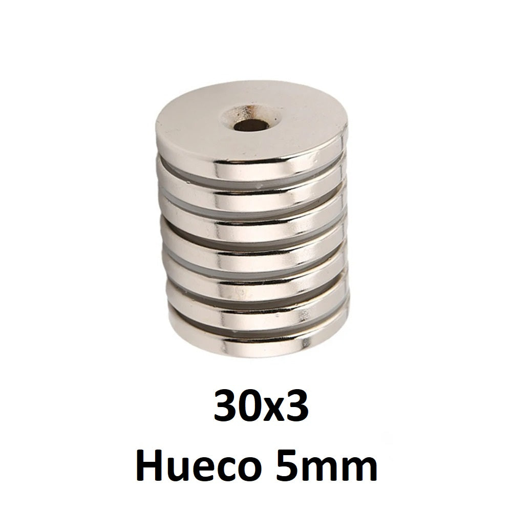 Iman De Neodimio Disco 30mmx3mm-5mm 3 unds