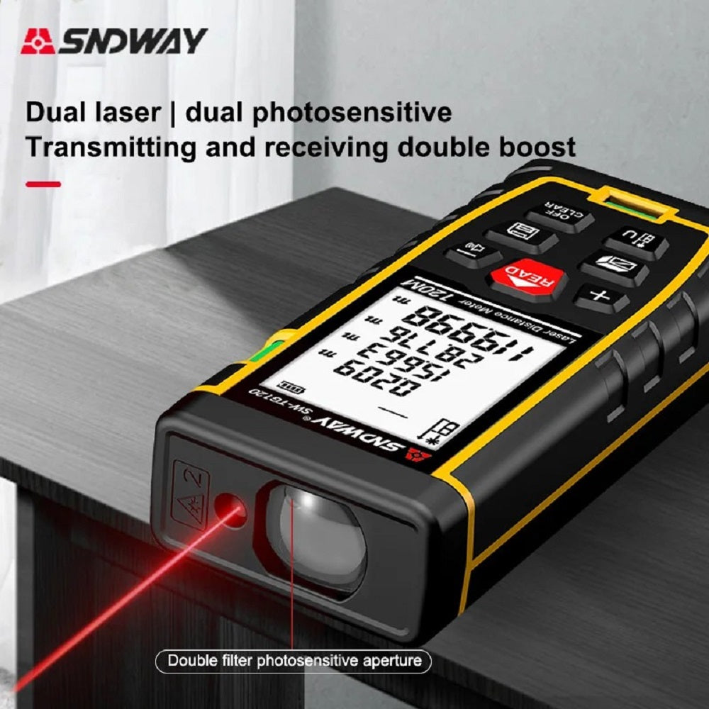 Medidor De Distancia Laser 120m con Nivel SW-TG120 SNDWAY