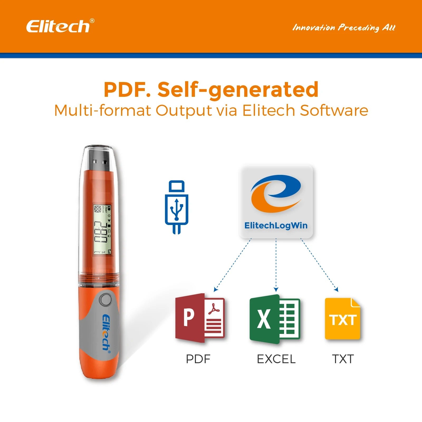 Termohigrómetro Data Logger Temp Y Humedad Elitech RC-51H