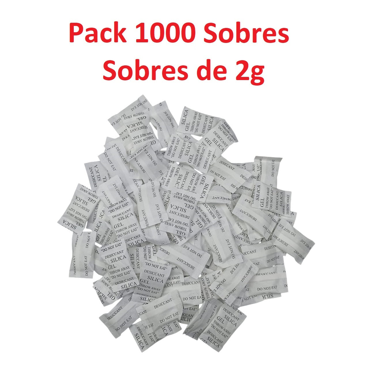 Silica Gel Sobre 2g x 1,000 sobres Original Sellada