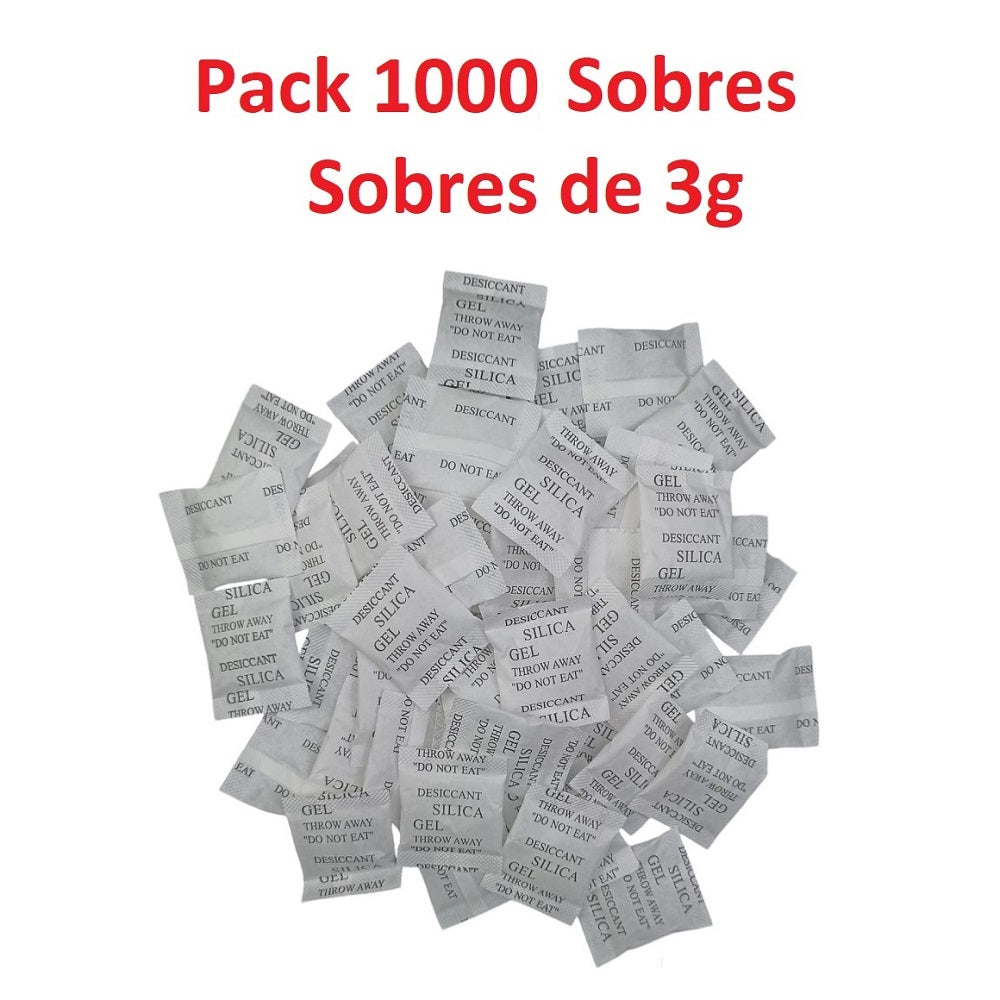 Silica Gel Sobre 3g x 1000 sobres Original Sellada