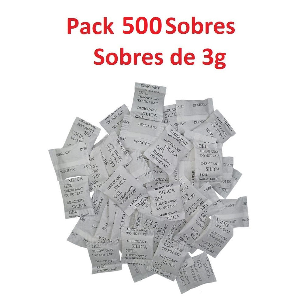 Silica Gel Sobre 3g x 500 sobres Original Sellada