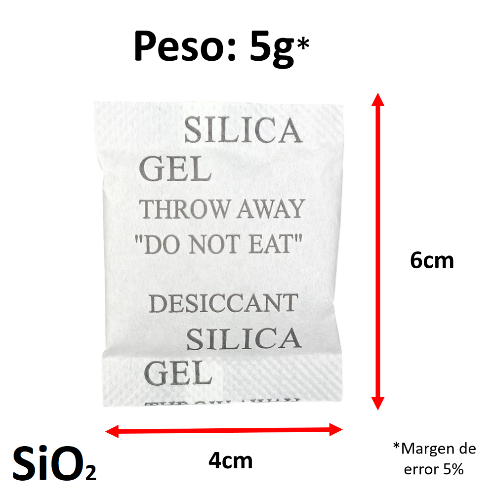 Silica Gel Sobre 5g x 500 sobres Original Sellada