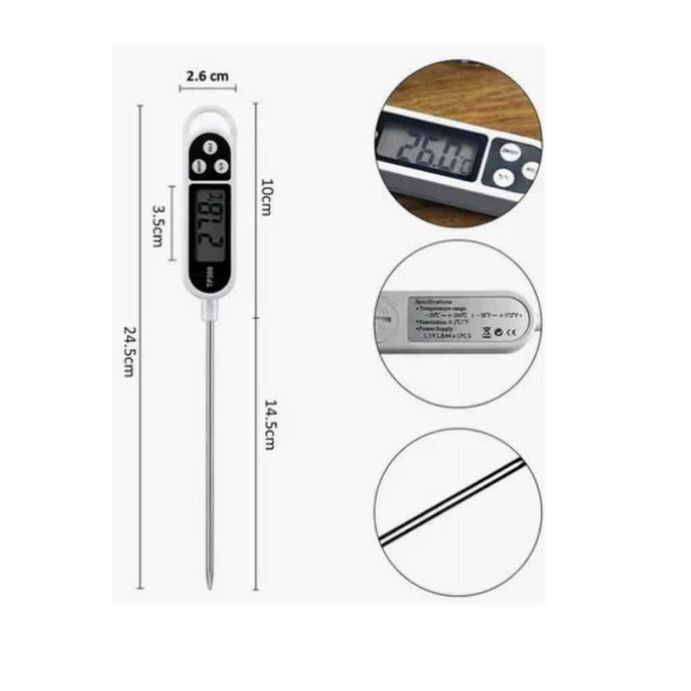 Termómetro Digital Acero Inox Alimentos Cocina Liquido TP300