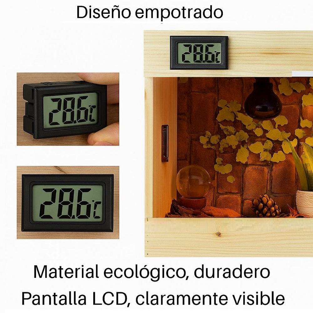 Medidor De Temperatura Digital Sin Sonda Termometro Negro