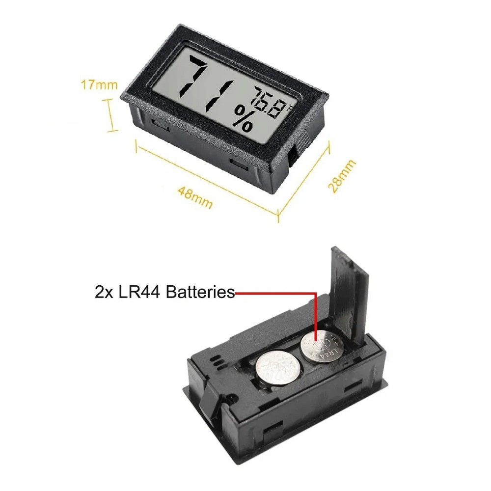 Medidor De Temperatura Digital Sin Sonda Termometro Negro