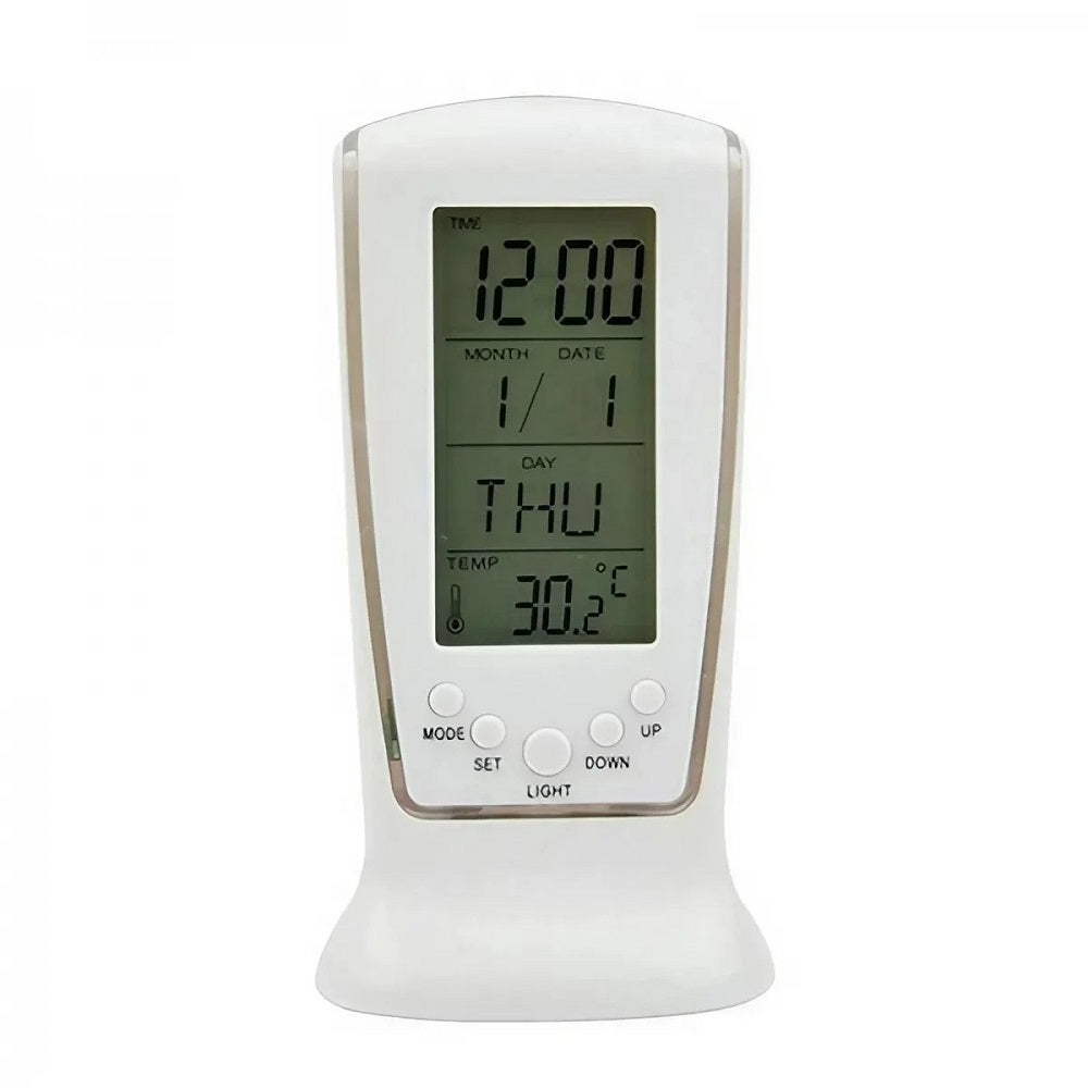 Reloj Despertador con Termometro y Luz Mes Dia Alarma 510
