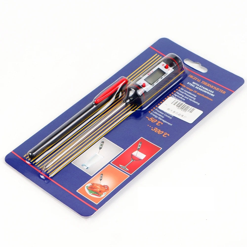 Termómetro Digital Acero Inox Cocina 300°C Carnes, Leche, Agua Horno WT-1