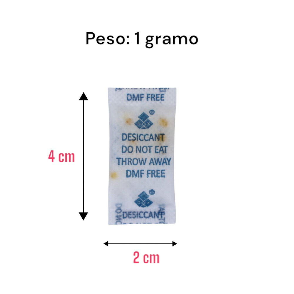 Silica Gel Sobre 1g x 100 sobres Indicador de Humedad Naranja
