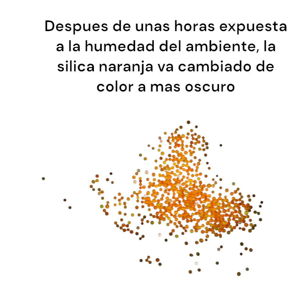 Silica Gel Color Naranja Bolsa de 100g Cambia de Color