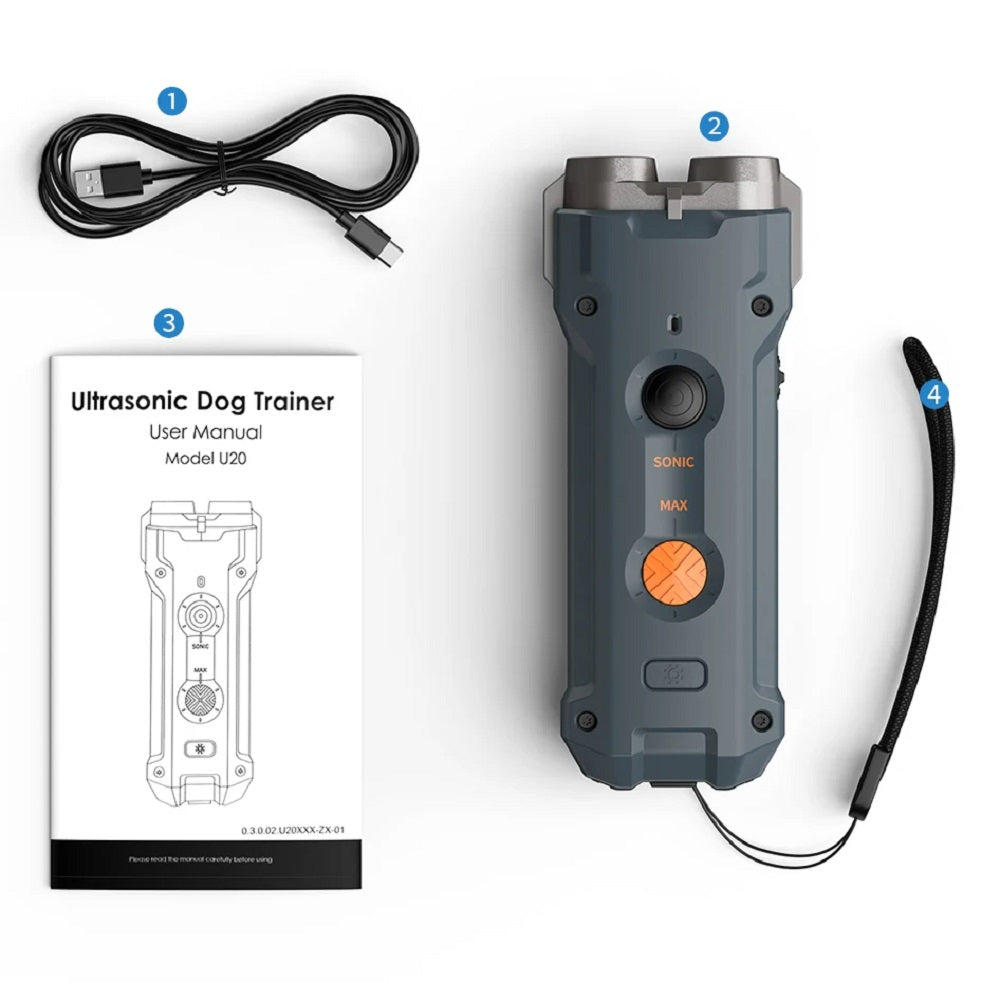 Ahuyentador Perros Doble Ultrasonico Recargable U20