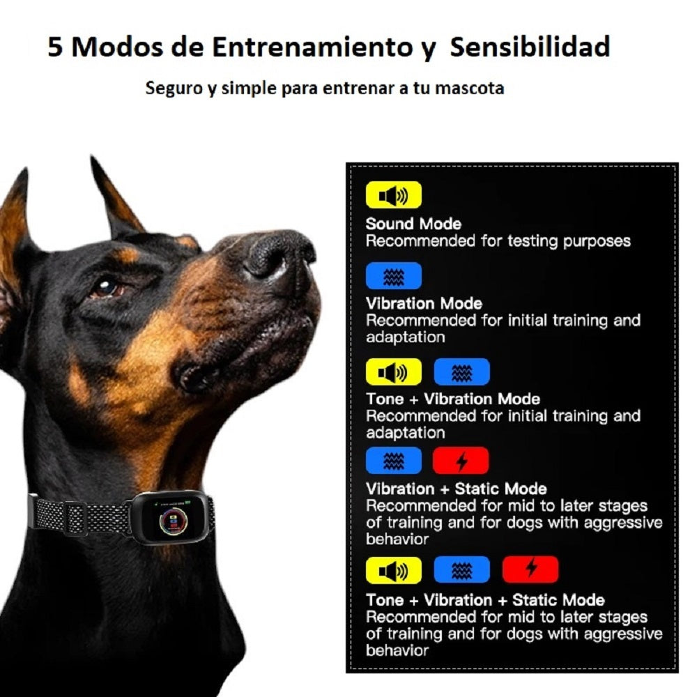 Collar de Entrenamiento LCD Perros Recargable B630 Plus