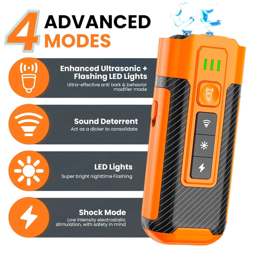 Ahuyentador Perros Ultrasonico Recargable 4 Modos TZ-U59S