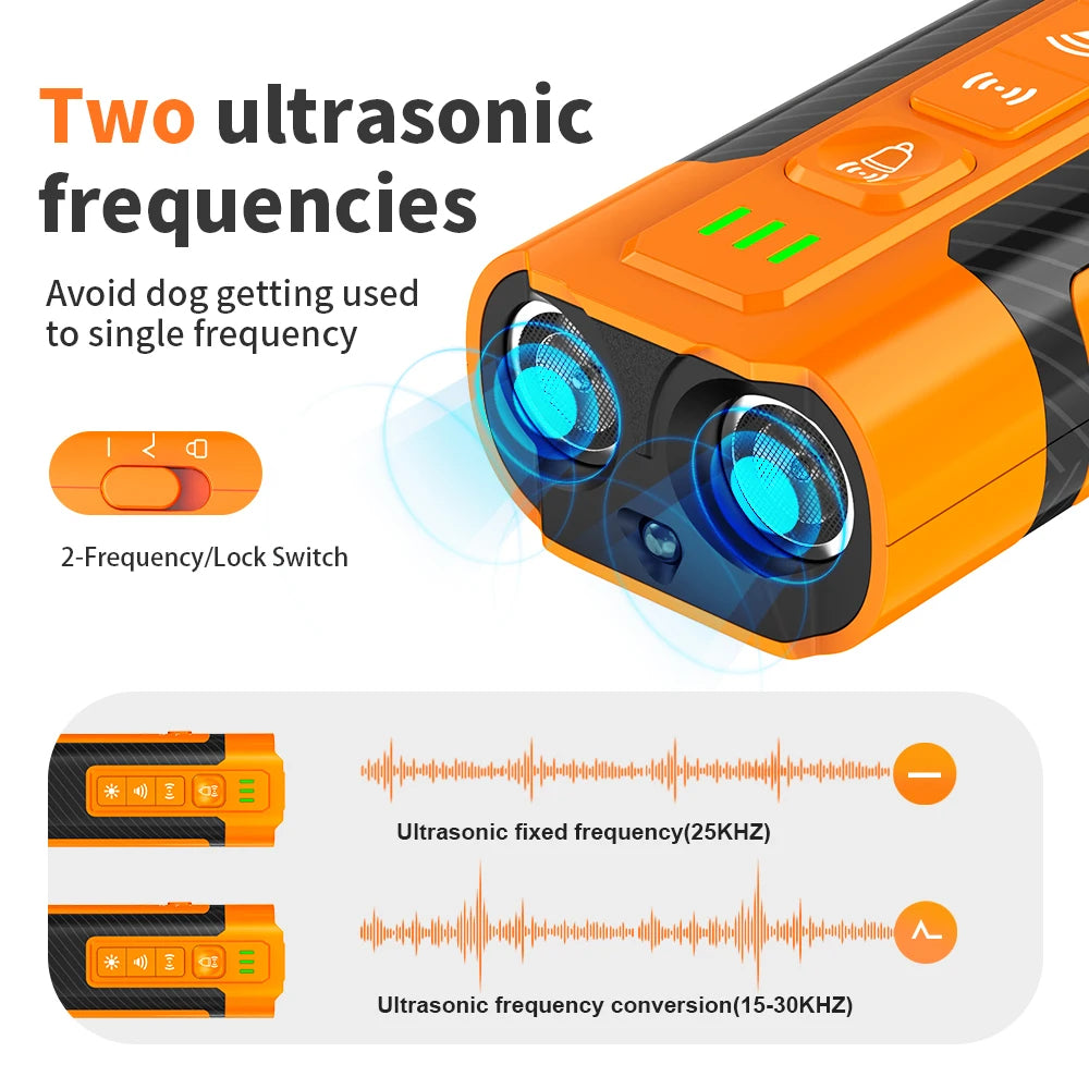 Ahuyentador Perros Ultrasonico Recargable 4 Modos TZ-U59S