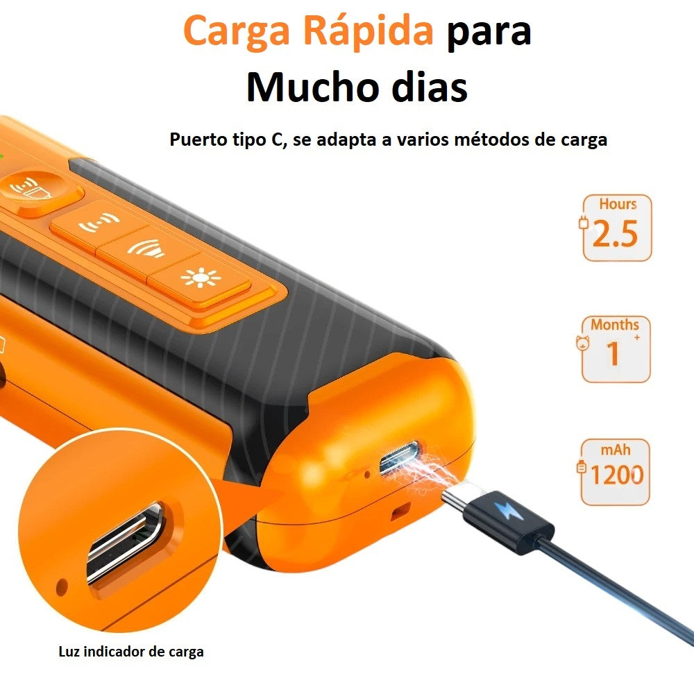 Ahuyentador Perros Ultrasonico Recargable 4 Modos TZ-U59S