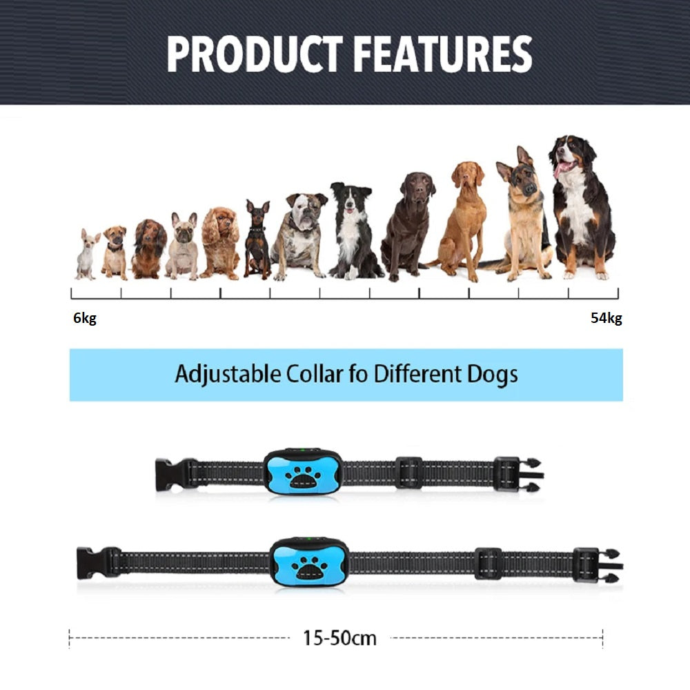 Collar Antiladridos con Sonido y Vibración Recargable Pet681