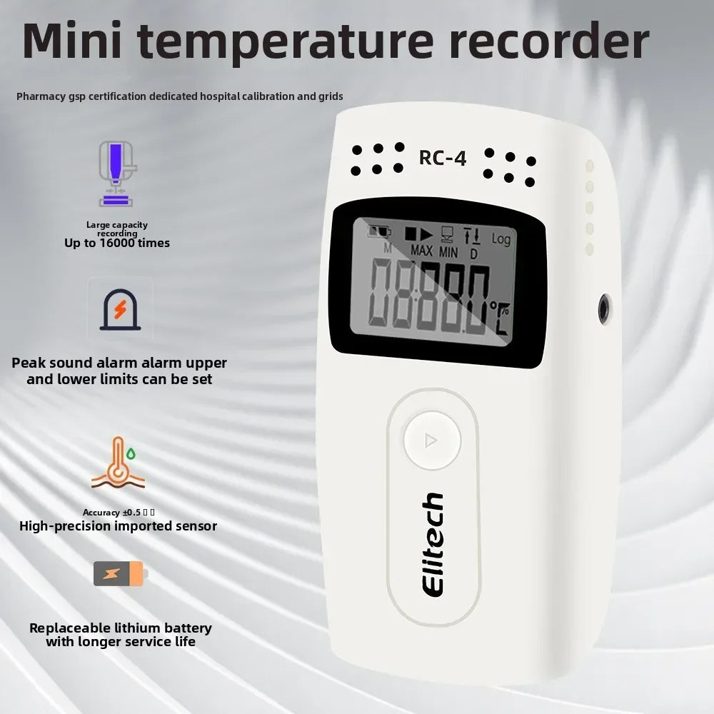 Data logger Temperatura Digital Elitech RC-4 16000 Datos