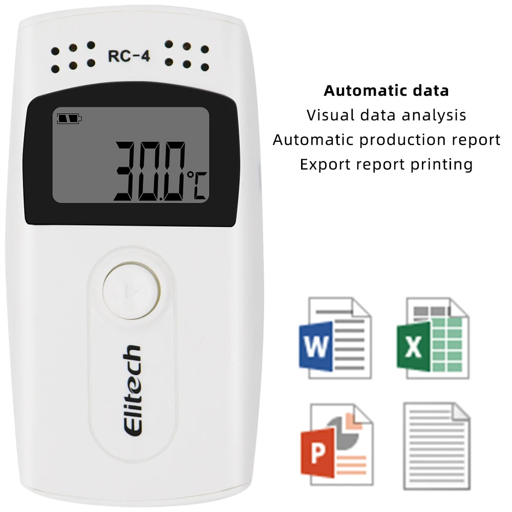 Data logger Temperatura Digital Elitech RC-4 16000 Datos