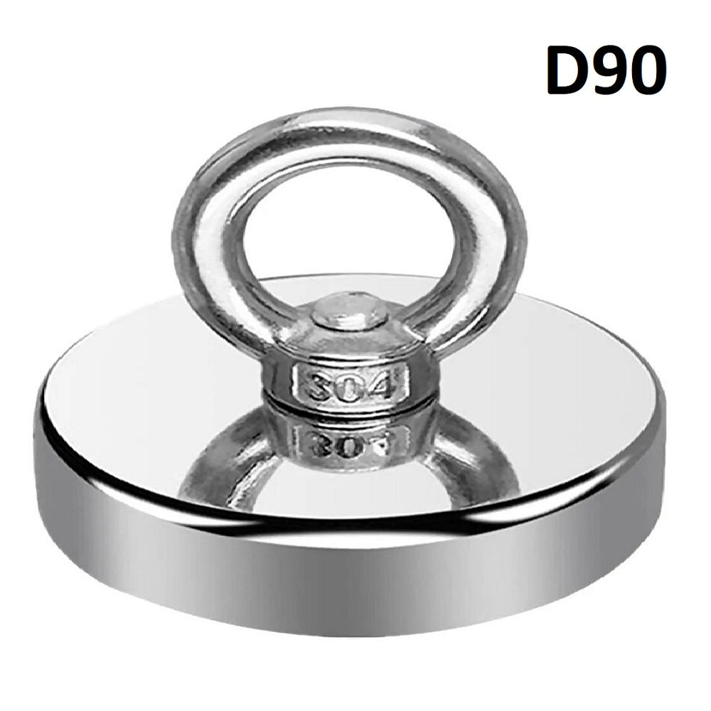 Iman de Neodimio 90mm Pesca G° N52 330kg Carga Axial Nominal