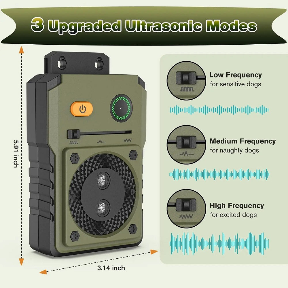 Dispositivo Antiladridos Perros Ultrasonico 15m Bat Recargable U11