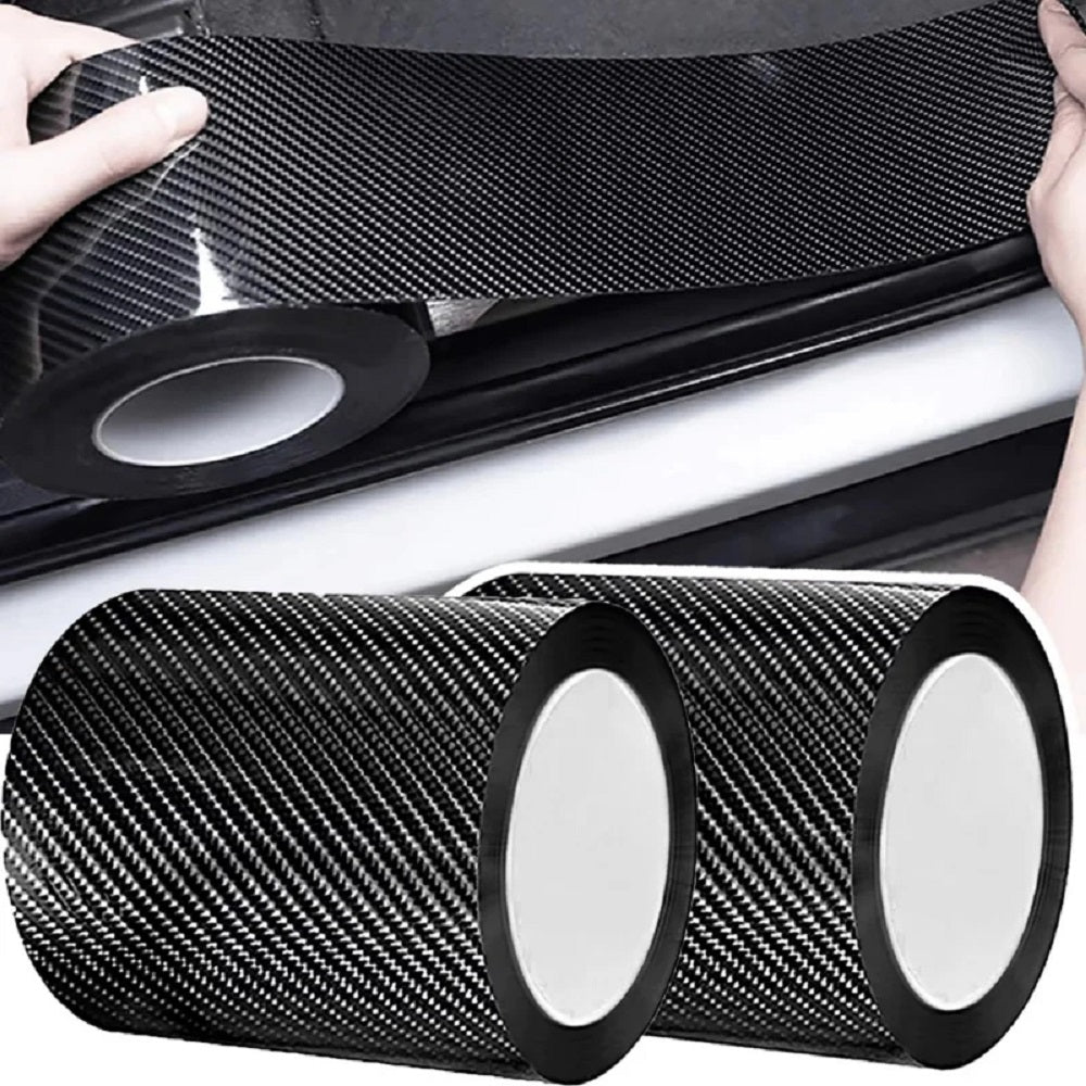 Cinta Pegatina Nano Fibra de Carbono 3D Mate 5cm x 5m Protector Autos
