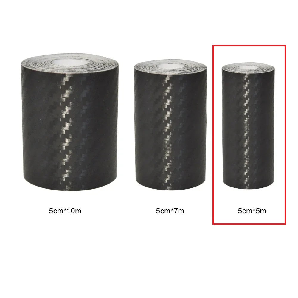 Cinta Pegatina Nano Fibra de Carbono 3D Mate 5cm x 5m Protector Autos