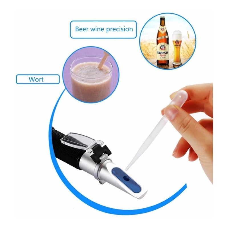 Refractometro Atc 2 En 1 32 % Brix 1120 Gs Vino Azúcar Leche