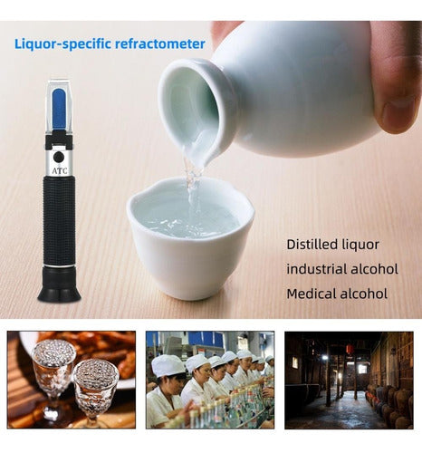 Refractometro Atc 0-80% Alcohol Industrical Medicado Licor