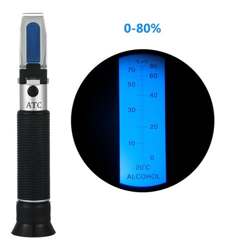 Refractometro Atc 0-80% Alcohol Industrical Medicado Licor