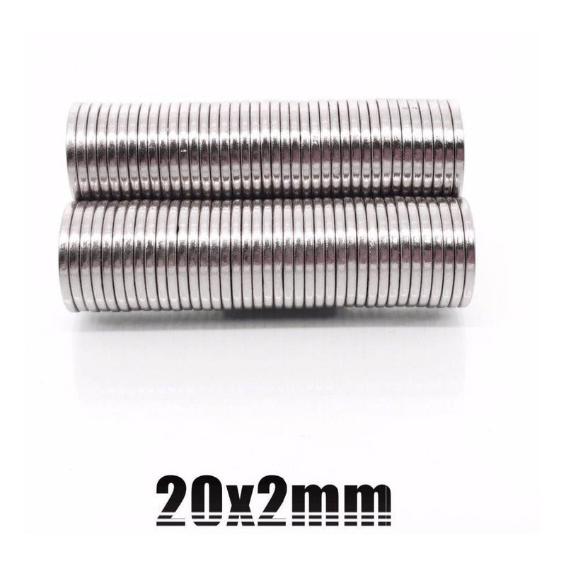 Imanes De Neodimio Modelo 20mmx2mm Pack 10 Unds