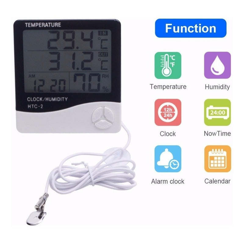 Medidor Humedad Y Temperatura Lcd Con Higometro Htc-2 – Jhomasaja