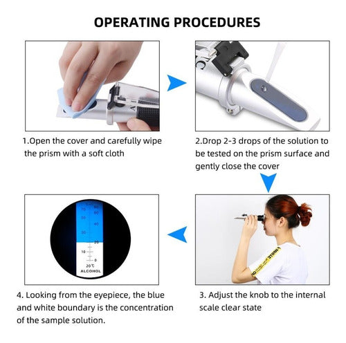 Refractometro Atc 0-80% Alcohol Industrical Medicado Licor