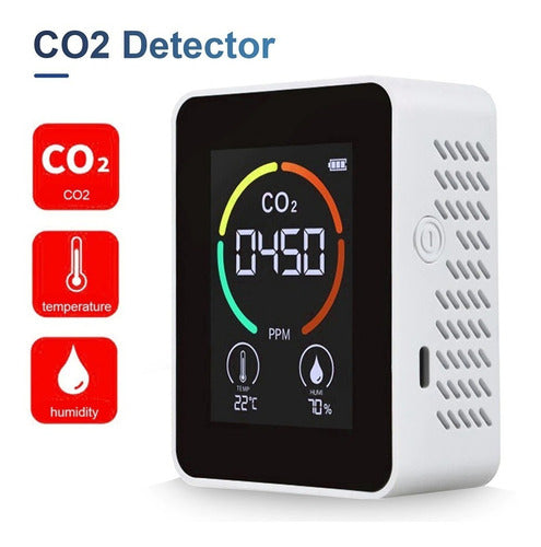 Medidor Co2 Detector 3 En 1 Temperatura Humedad  Con Factura